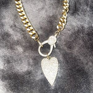 Lauren Kenzie lock heart charm necklace